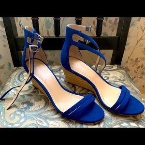 CK Blue Espadrille Wedges